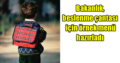 Beslenme çantası için örnek menü