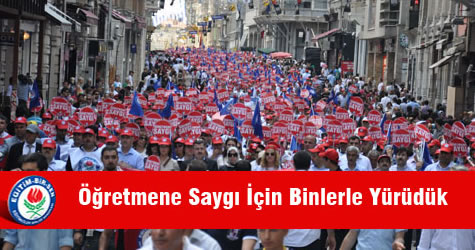 öğretmenlere saygı yürüyüşü