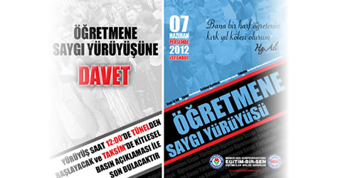 öğretmenlere saygı yürüyüşü