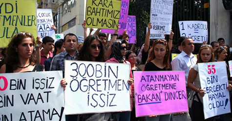Ataması yapılmayan öğretmenler eylem yaptı