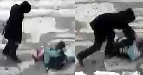 Sokak ortasında kızını döven baba serbest bırakıldı