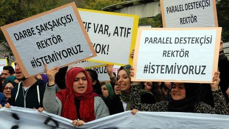 sehir rektor protesto