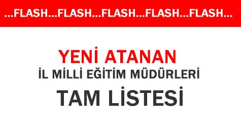yeni atanan il milli eğitim müdürlüğü